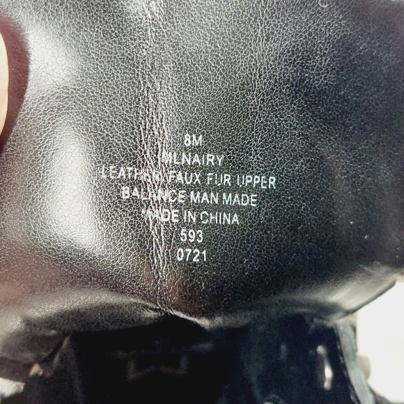 NEW Marc Fisher LTD Black Leather Nairy Lace Up Hiking Boots E581 - Picture 12 of 13